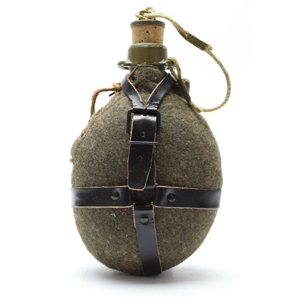 Original vintage Czech Army Drinking Flask M60 Water Bottle Canteen cork plug stopper wool cover plastic cap durable flask